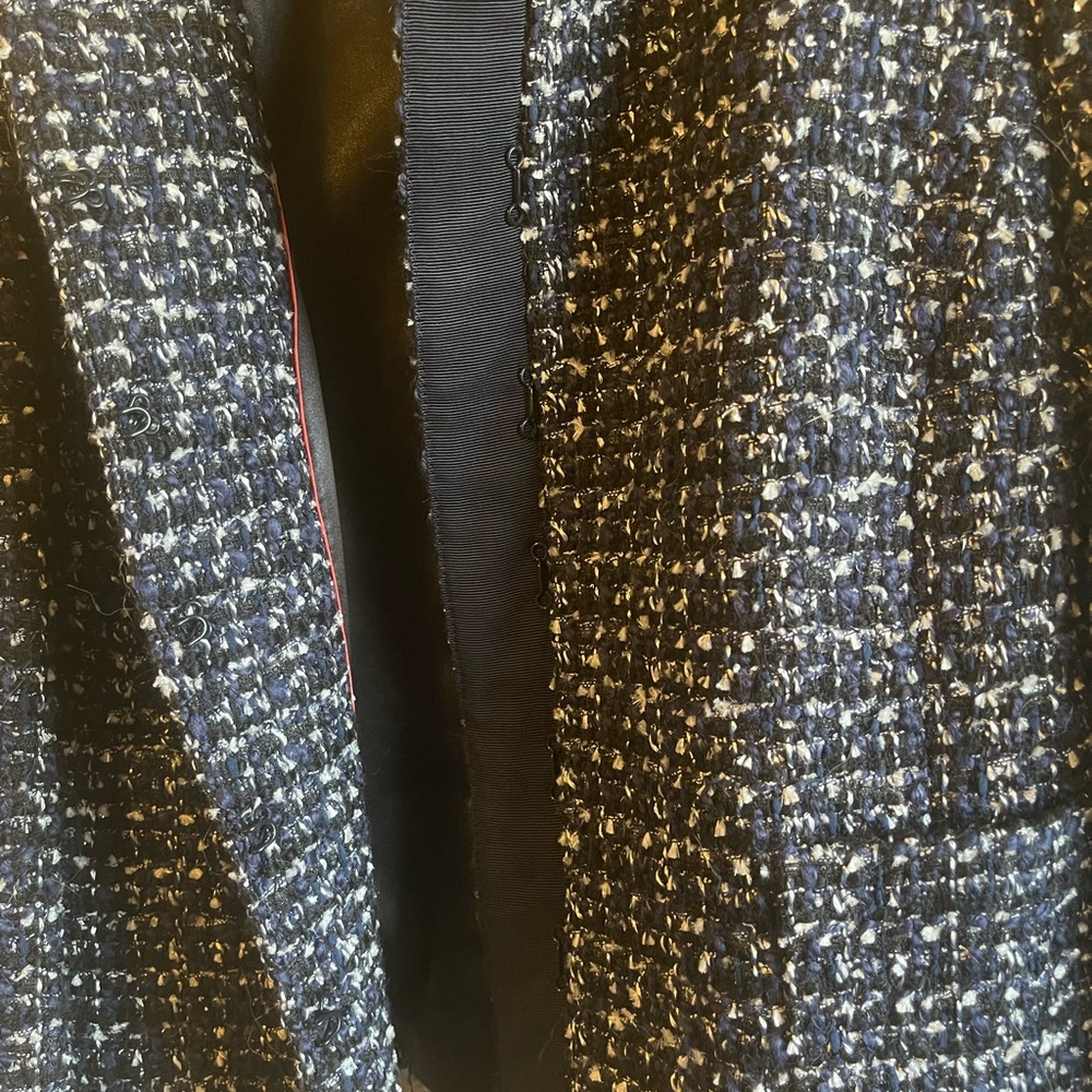 NWOT J. Crew Midnight Boucle - Navy and Silver Tweed Cropped Blazer - Size 4 - Picture 9 of 10
